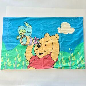 A - Vintage Winnie the pooh piglet bird frog standard double sided pillowcase
